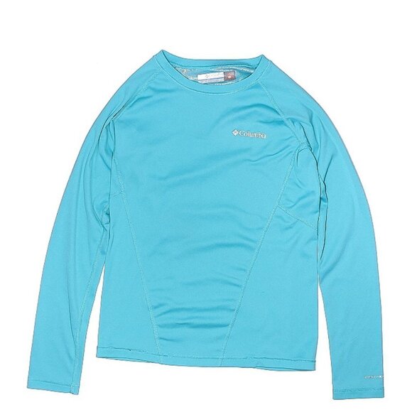 Columbia Girls Long Sleeve Baby Blue Thermal Top - Picture 1 of 3
